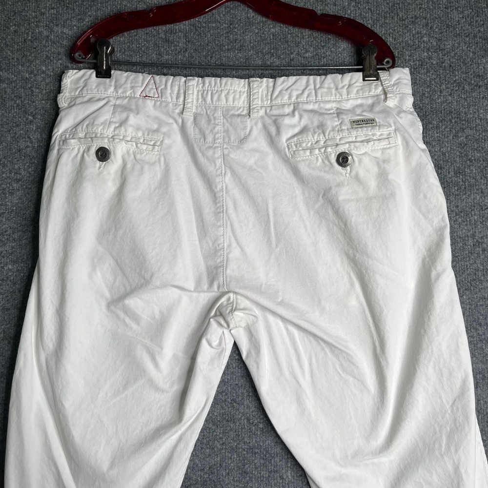 Paperbacks Mens PT 205 White Cotton Chino Pants Straight Leg Size 34 Made in USA - Picture 9 of 13